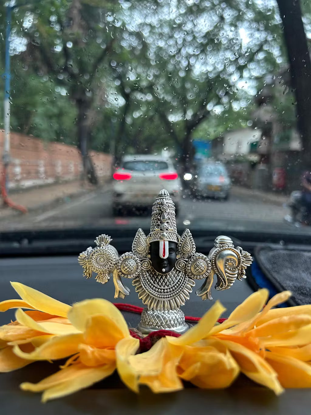 Lord Balaji Face Idol - Silver Plated (4 Inch)