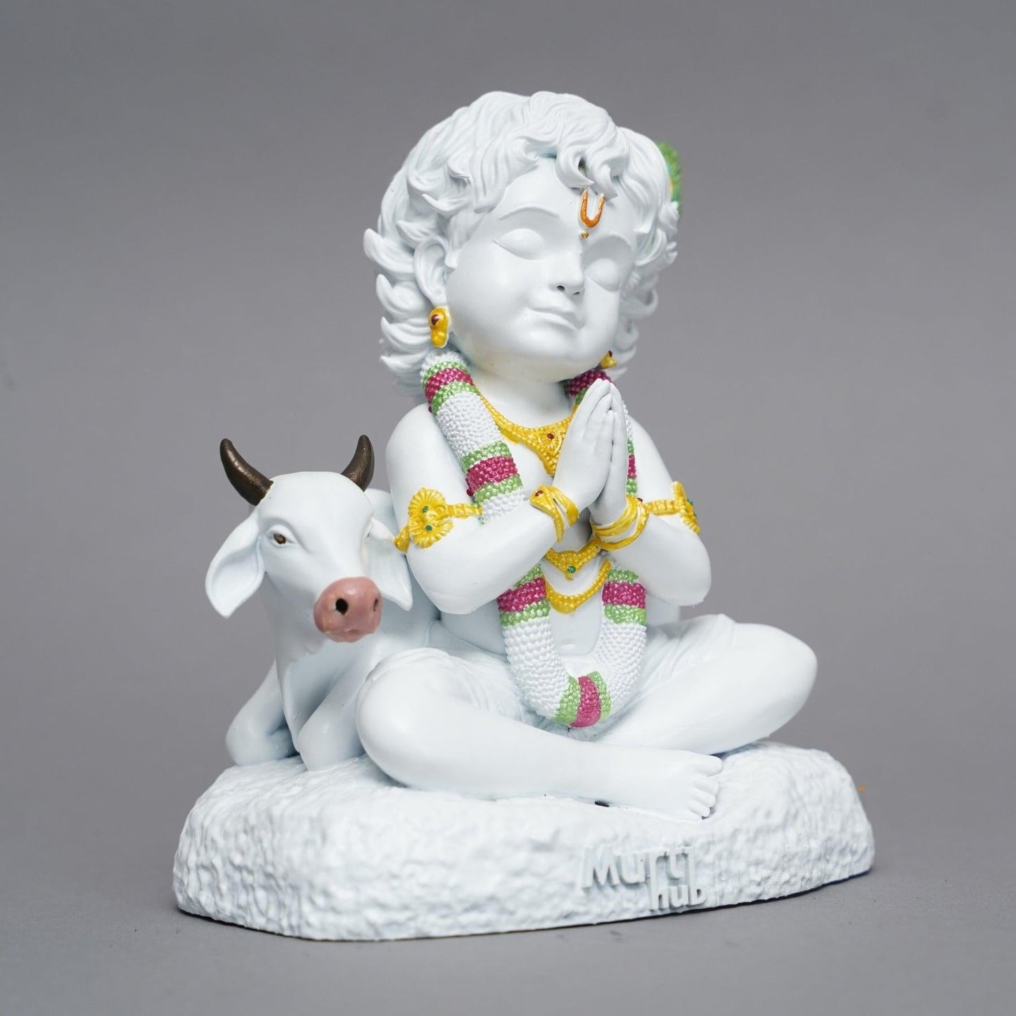 Baal Krishna with Cow 8 CM