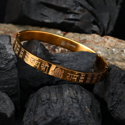 Gold Plated Jai Shree Ram Kada - Abhimantrit ( Buy 1 Get 1 Free )